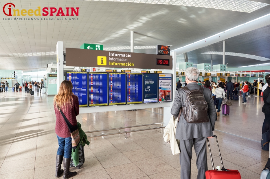 информация о вылете самолетов в Барселоне